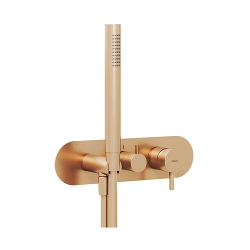 Ravak ES 068.60RGB.O3.RB07D.+S Falba süllyesztett csaptelep szettel, háromutas, belső egység nélkül - Rose Gold Brushed X070356