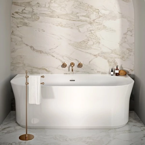 Ravak Akrilkád YPSILON Wall 1780x860 fehér/fekete szabadonálló, túlfolyóval XC00100035