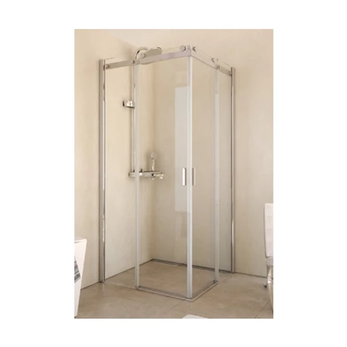 Riho Baltic B207 téglalap alapú zuhanykabin (80x80 cm, króm, Transparent, #GE1001600)