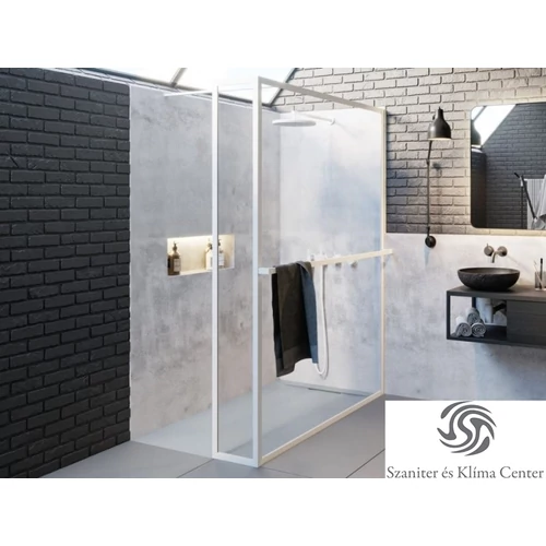 Riho Lucid GD402 120 cm-es matt fehér zuhanyfal GD412W030