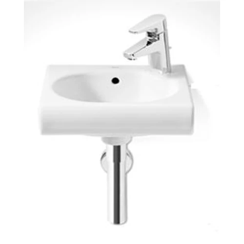 Roca Meridian kompakt kézmosó, jobb oldali csaplyukkal, szerelőkészlettel (350×320) - A327249000