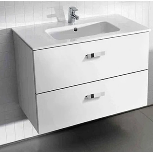 Roca Unik Victoria Basic alsószekrény és mosdó 700 magasfényű fehér - A855853806