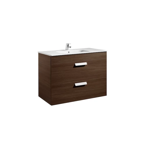 Roca Unik Debba Standard mosdószekrény 2 fiókkal és mosdóval (1000) Wenge - A855970154