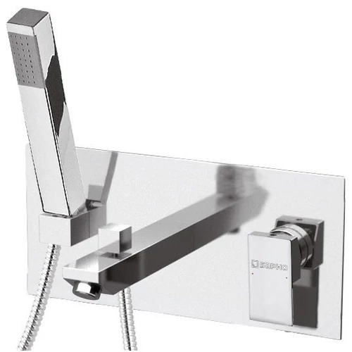 Sapho LATUS falba süllyesztett kádtöltő csaptelep, 2-irányú váltóval, zuhanyszettel, króm (1102-09)