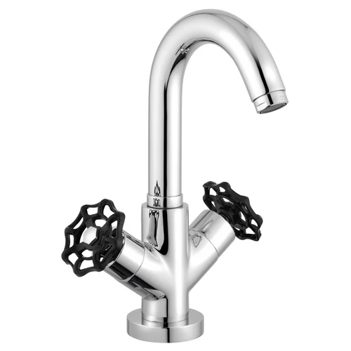 Sapho REITANO AXIA mosdócsaptelep, leeresztő nélkül, króm/fekete (517TT)