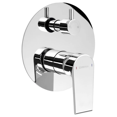 Sapho KAI falba süllyesztett zuhanycsaptelep, 2-irányú váltóval, zuhanyszett nélkül, króm (KA43)