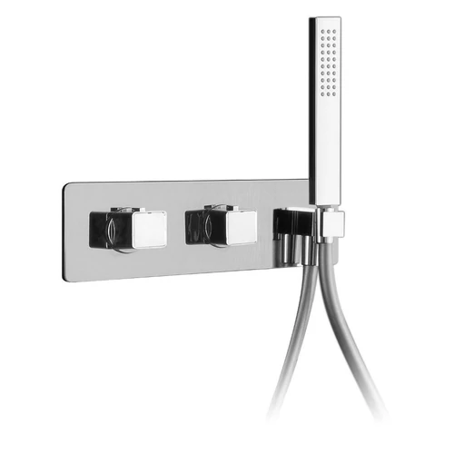 Sapho NOTOS Falba süllyesztett termosztátos kádtöltő csaptelep, 2-irányú váltóval, zuhanyszettel, króm (NN493)