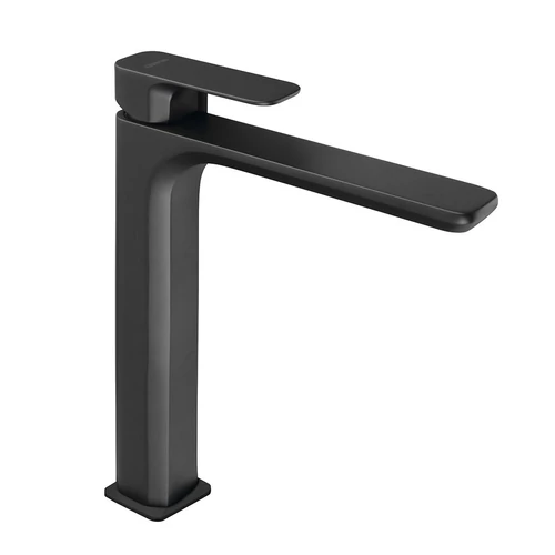 Sapho SPY magasított mosdócsaptelep, leeresztő nélkül, matt fekete (PY07/15)