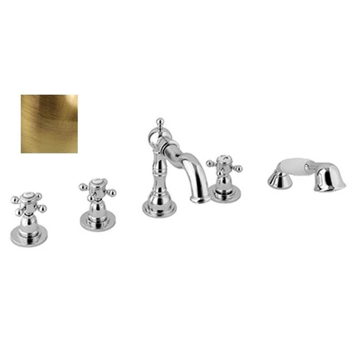 Sapho SASSARI 5 részes kádperemre szerelhető kádtöltő csaptelep, bronz (SR930BR)