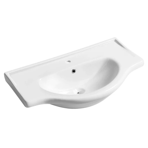 Sapho GALA kerámiamosdó, 85x50cm, tömör fa/mahagóni (16085)