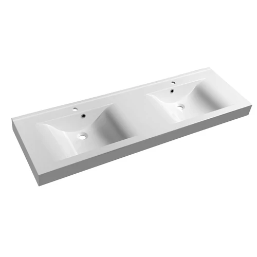 Sapho FLAVIA öntöttmárvány duplamosdó, 160x10x50cm (68164)