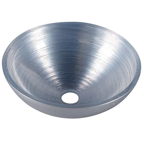 Sapho MURANO SILVER üvegmosdó, átm:40x14cm, ezüst (AL5318-68)