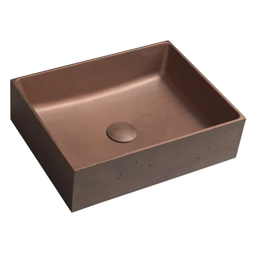 Sapho FORMIGO beton mosdó, 47,5x13x36,5cm, réz (FG113)