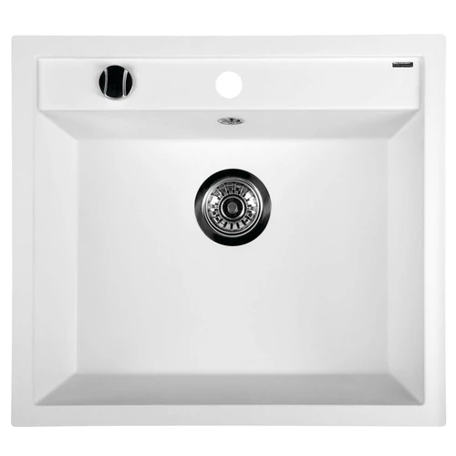 Sapho Gránit mosogató, egymedencés, 57x51cm, fehér (GR1001)