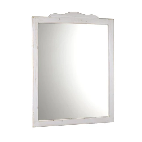 SAPHO RETRO keretes tükör, világítás nélkül, 94x115cm, antik fehér (1687)