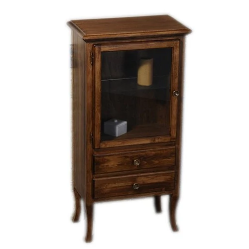 SAPHO RETRO alsószekrény, 1 üvegajtóval, 2 fiókkal, balos, 60x120x38cm, bükk (1709)