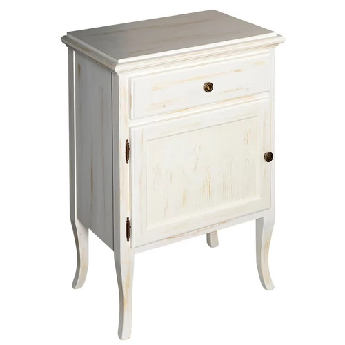 SAPHO RETRO alsószekrény, 1 fiókkal, 1 ajtóval, balos, 60x80x38 cm, antik fehér (1714)