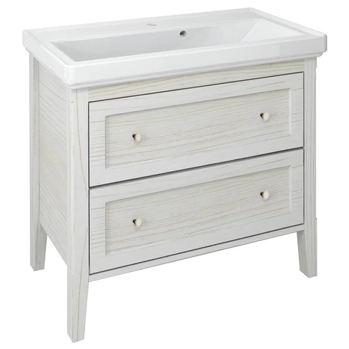 SAPHO CROSS Mosdótartó szekrény, 2 fiókkal, 85x81x47cm, antik fehér (CR291)