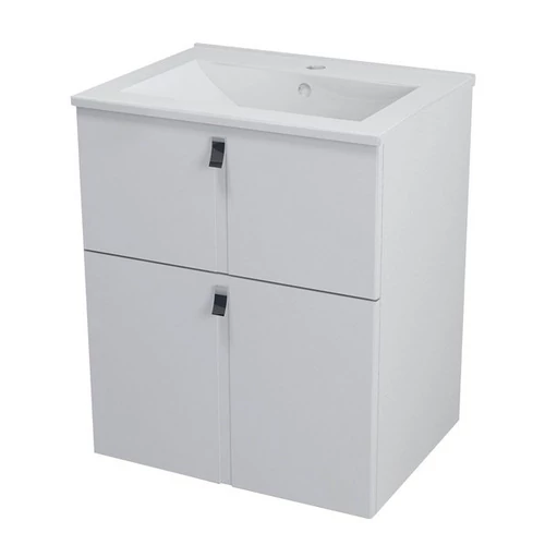 SAPHO MITRA mosdótartó szekrény, 2 fiókkal, 59,5x70x46cm, fehér (MT061)