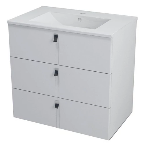 SAPHO MITRA mosdótartó szekrény, 3 fiókkal, 75,5x70x46cm, fehér (MT081)