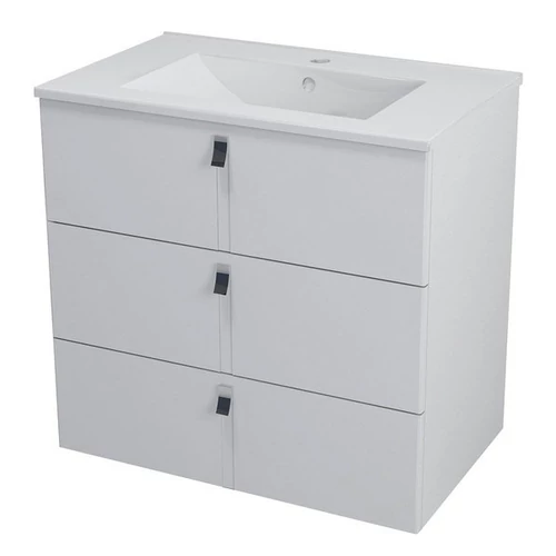 SAPHO MITRA mosdótartó szekrény, 3 fiókkal, 89,5x70x46cm, fehér (MT111)