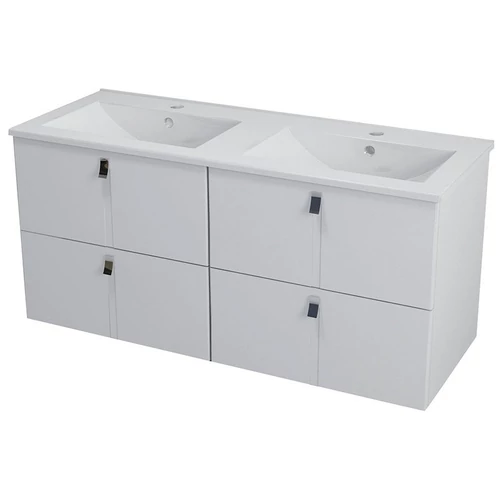 SAPHO MITRA mosdótartó szekrény, 4 fiókkal, 121,5x55x46cm, fehér (MT121)