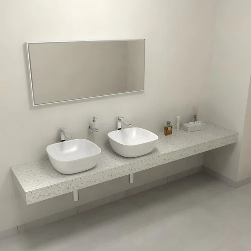 SAPHO TAILOR Rockstone pult, 230x50cm, L verzió (TR230L)