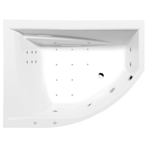 SAPHO POLYSAN TANDEM L kád, Hidro Air rendszerrel, 170x130x450cm (96611HA)