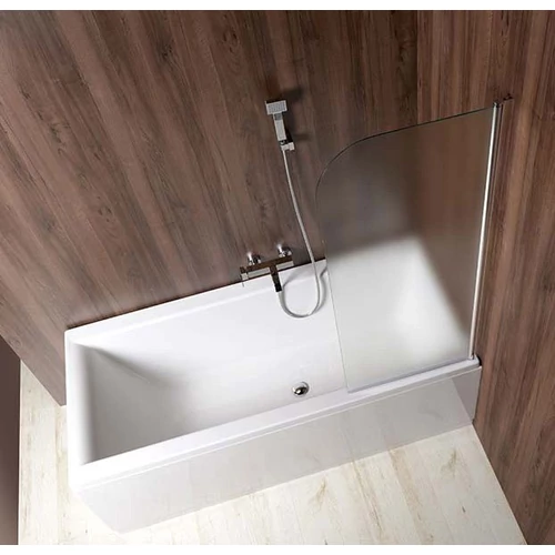 SAPHO AQUALINE VILMA kádparaván jobbos, 60x140cm, 6mm BRICK üveg, króm (AQ6018P)