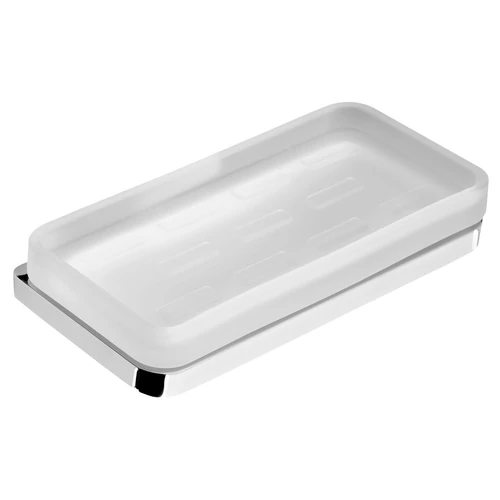 SAPHO OLYMP Szappantartó, tejüveg/króm (1321-76)