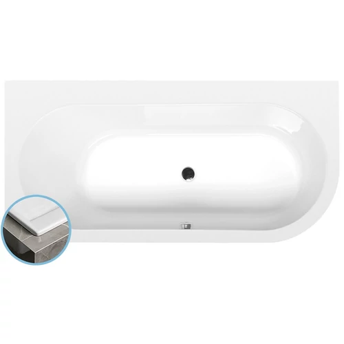 SAPHO POLYSAN ASTRA L aszimmetrikus SLIM kád, balos, 165x80cm (33611S)