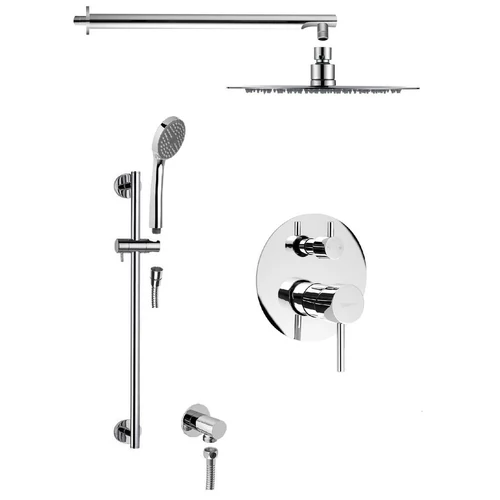 SAPHO RHAPSODY falba süllyesztett zuhanycsaptelep, 2-irányú váltóval, zuhanyszettel, króm (5583Q-02)