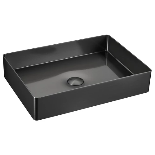 SAPHO AURUM mosdó klik-klak lefolyóval, 50x35cm, antracit (AU103)