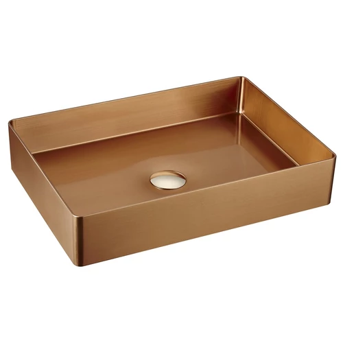 SAPHO AURUM mosdó klik-klak lefolyóval, 50x35,2cm, rózsaarany (AU303)