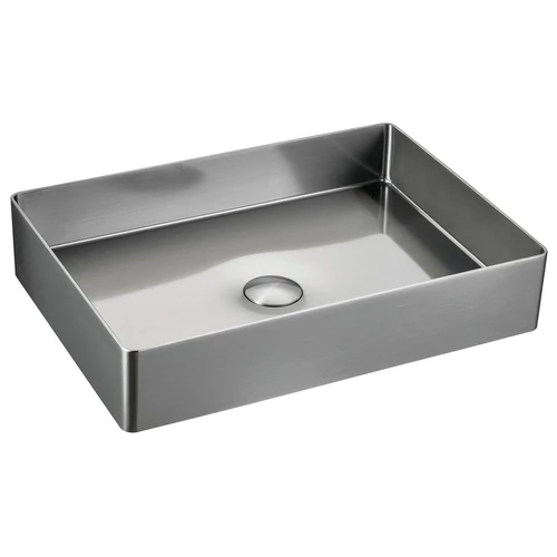 SAPHO AURUM mosdó klik-klak lefolyóval, 50x35,2cm, szálcsiszolt INOX (AU403)