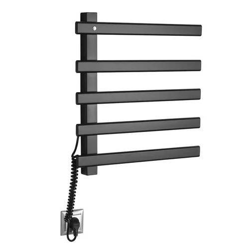 SAPHO ELCOR elektromos törölközőszárító radiátor, 480x520x50mm, 85W, matt fekete (EB530)