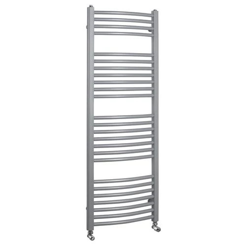 SAPHO AQUALINE ORBIT Fürdőszobai radiátor, íves, 450x1320mm, 572W, struktúrált ezüst (ILA34E)