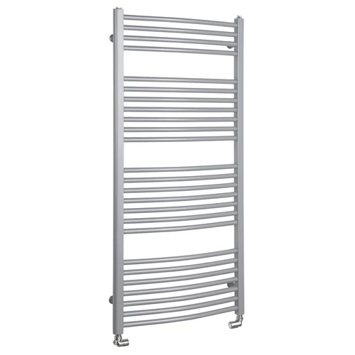 SAPHO AQUALINE ORBIT Fürdőszobai radiátor, íves, 600x1320mm, 722W, struktúrált ezüst (ILA36E)