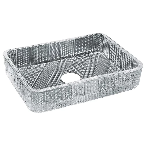 SAPHO BEAUTY NARVA üvegmosdó, 45x11x33cm, transzparent üveg (TY227)