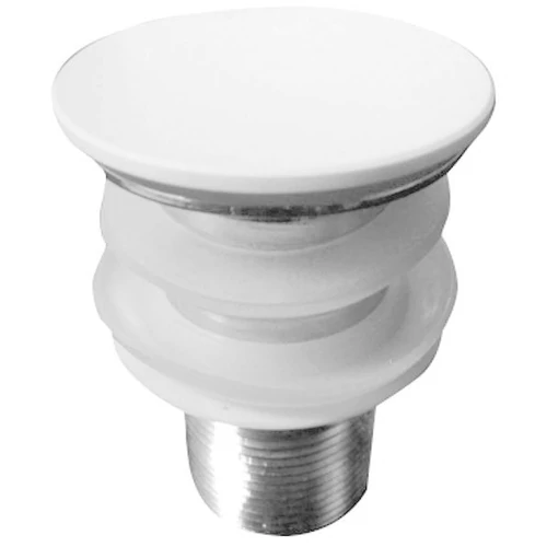 SAPHO THIN klik-klak mosdólefolyó, túlfolyó nélkül, 5/4“, matt fehér (WN241)