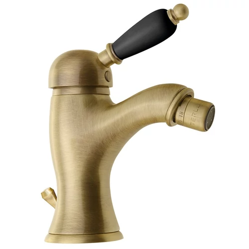 SAPHO KIRKÉ bidécsaptelep, automata leeresztővel, fekete kerámia karral, bronz (KI03NB)