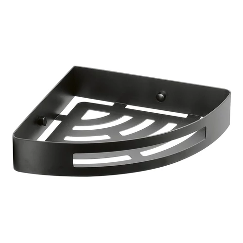 SAPHO SMART sarokpolc zuhanyzóba, 210x45x210mm, matt fekete (247914)