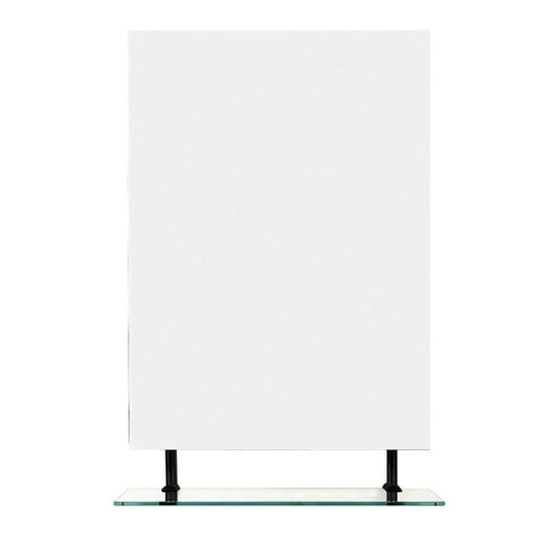 SAPHO WEGA Tükör polccal, matt fekete, 60x80cm (60092-6B)