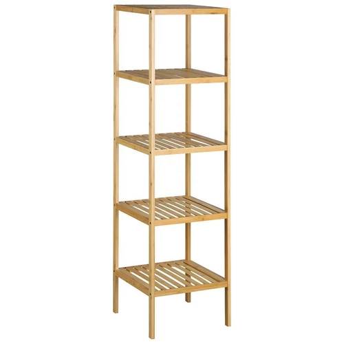 SAPHO AQUALINE BAMBUS álló polc, 5 szintes, 37x141x37cm, bambusz (BI005)