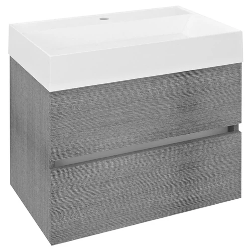 SAPHO ODETTA mosdótartó szekrény, 67x50x43,5cm, ezüst tölgy (DT070-1111)