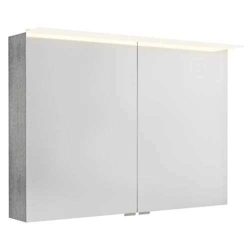 SAPHO LINEX tükrösszekrény LED világítással, 100x70x15cm, ezüst tölgy (LX100-0011)