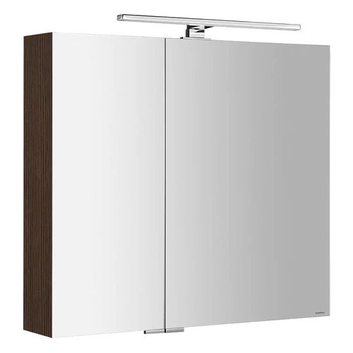 SAPHO MIRRÓ tükrösszekrény LED világítással, 80x70x16cm, rusztikus fenyő (MC080-0016)