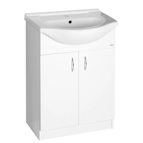 SAPHO AQUALINE SIMPLEX ECO 65 mosdótartó szekrény, mosdóval, 63x83,5x30,7cm, matt fehér (SIME650)