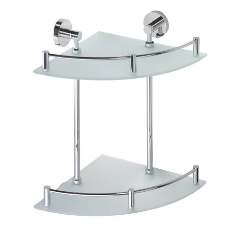 SAPHO BEMETA OMEGA Sarok üvegpolc, 280x380x280mm, króm (104202142) (XR604)