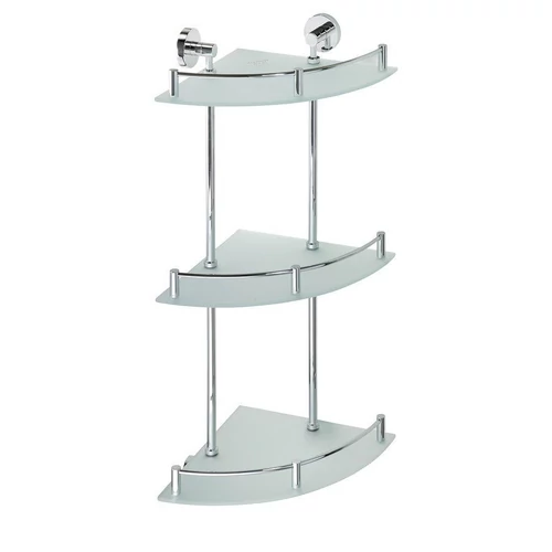 SAPHO BEMETA OMEGA Sarok üvegpolc, 270x660x270mm, króm (104202152) (XR606)